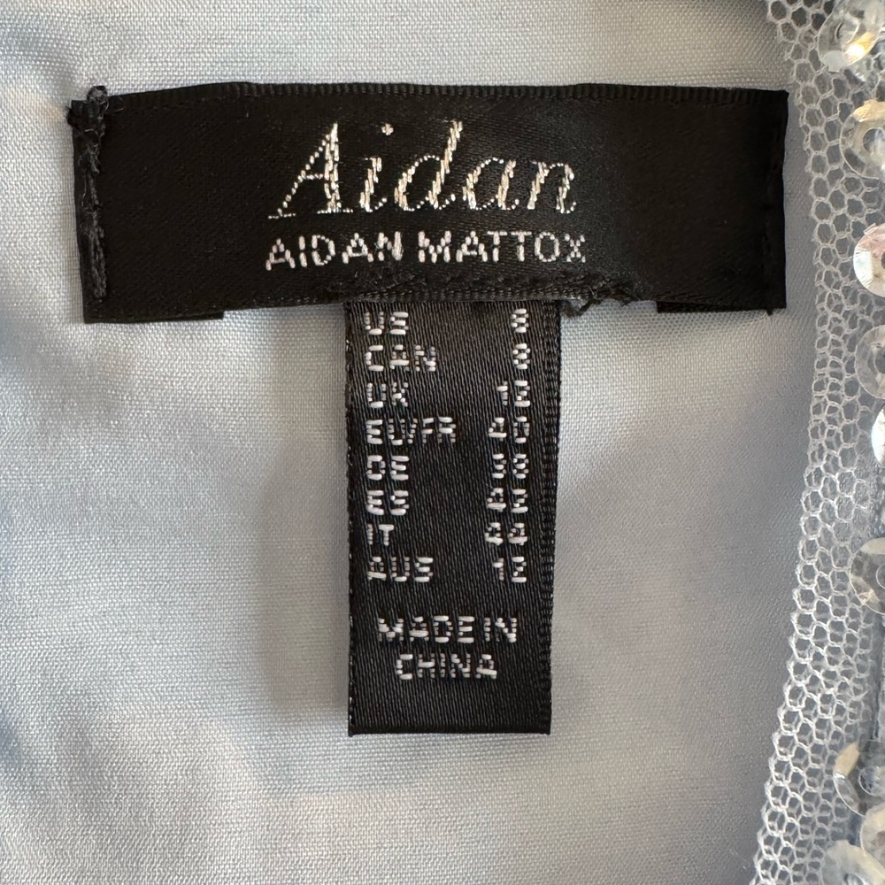 Aidan Mattox Sequin Cutout Mermaid Dress - Mist - Picture 5 of 6
